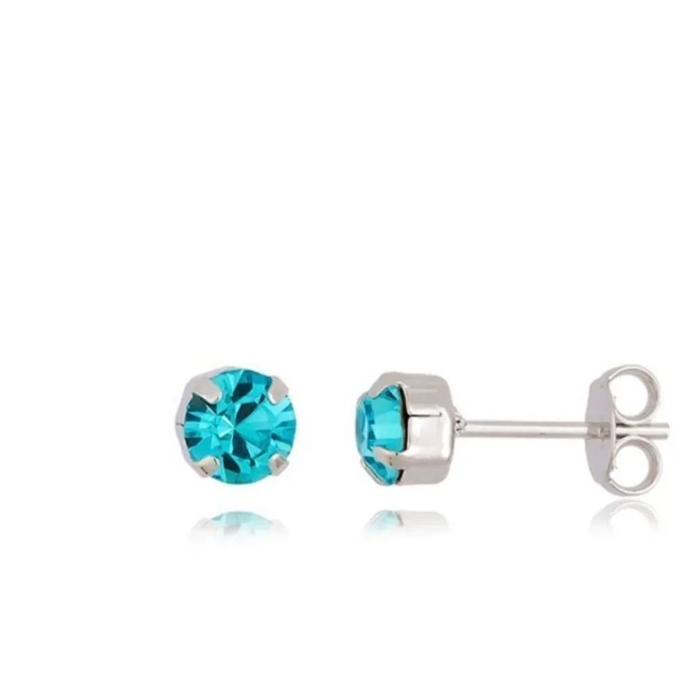 SwarovskiāauthenticāCrystalsĀ WhiteāRhodiumāPlatedā8mm